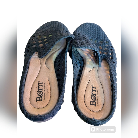 Born Cameo 2 Black Woven Loafer Slide in shoes. Women's Size 9 - Picture 8 of 14